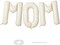 40 Inch Beige Mom Balloons for Mothers Day Decorations, Large Cream Mother's Day Mylar Foil Balloon Letter, Ivory White Sand Mom Alphabet Sign for Mama Birthday Baby Shower Party Decor Supplies